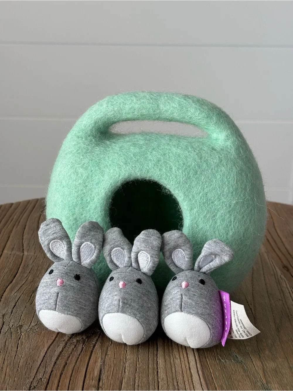 Lovevery Bunnies In A Felt Burrow Playset